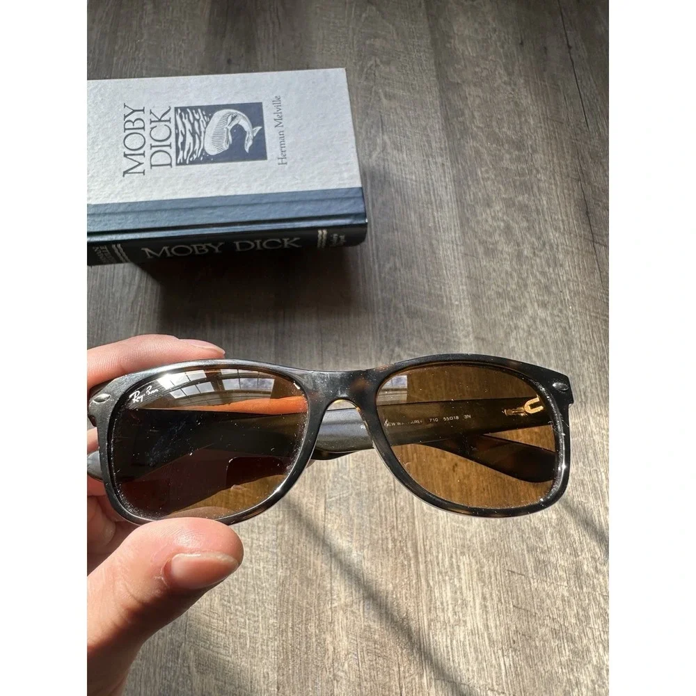 Ray-Ban RB2132 New Wayfarer Sunglasses B-15 Brown Lens Havana Light Frame